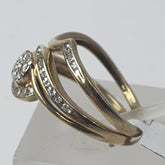LADIES 9CT DIAMOND 2 RING SET 4.0GMS Ring Size N 1/2 / 7 US